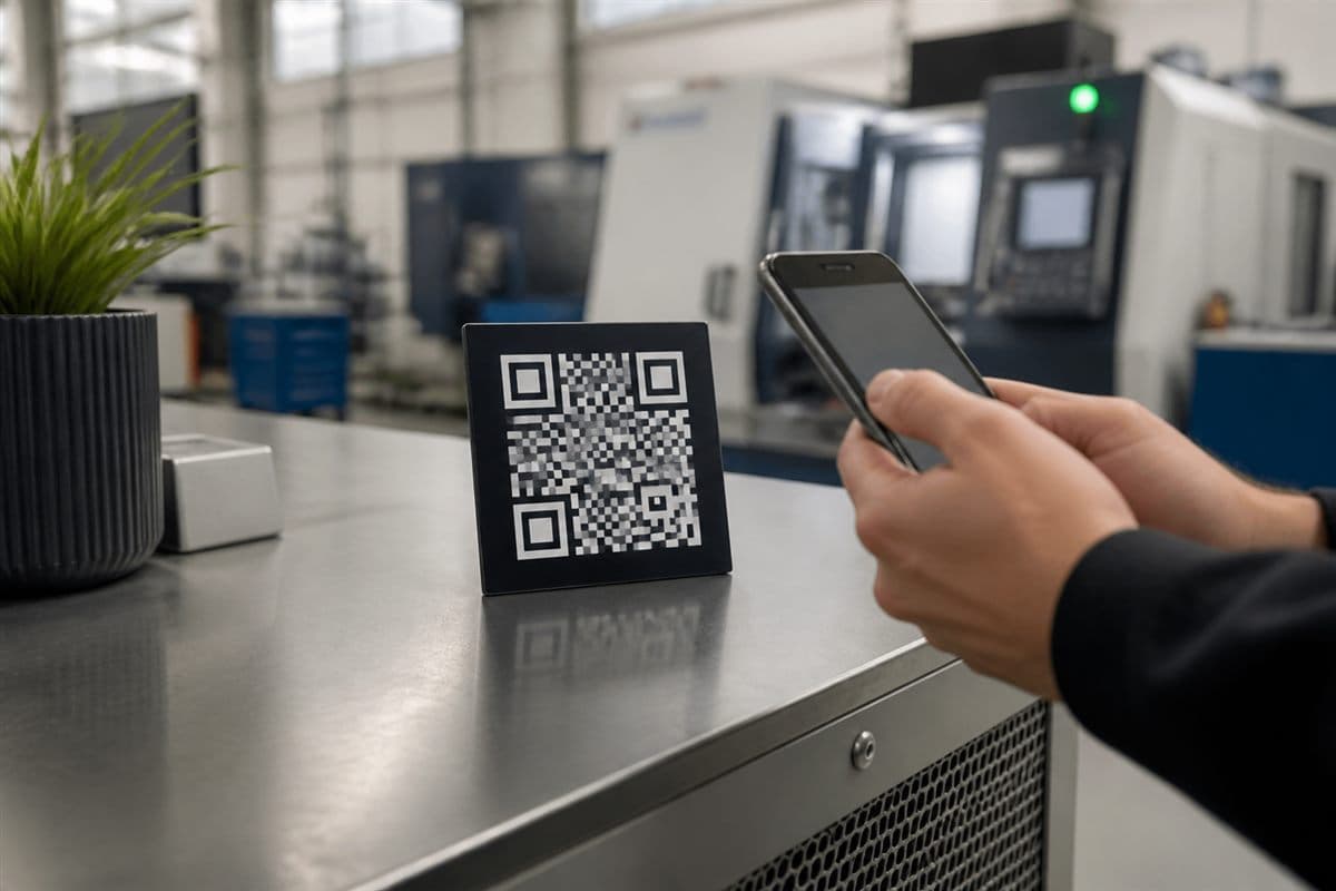Google Business Reviews QR sign in use